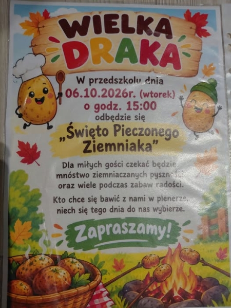 Zaproszenie '' Święto Pieczonego Ziemniaka''